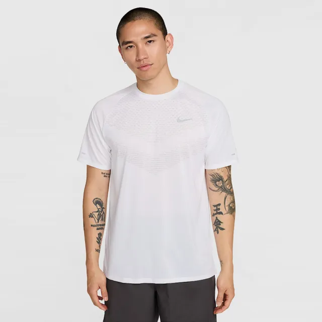 【NIKE 耐吉】短袖上衣 男 運動 慢跑 AS M NK DFADV STRIDE SS TOP 白 HV5204-100