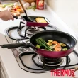 【THERMOS 膳魔師】厚鑄耐摩不沾鍋單柄平底鍋28cm(KFM-028-R)