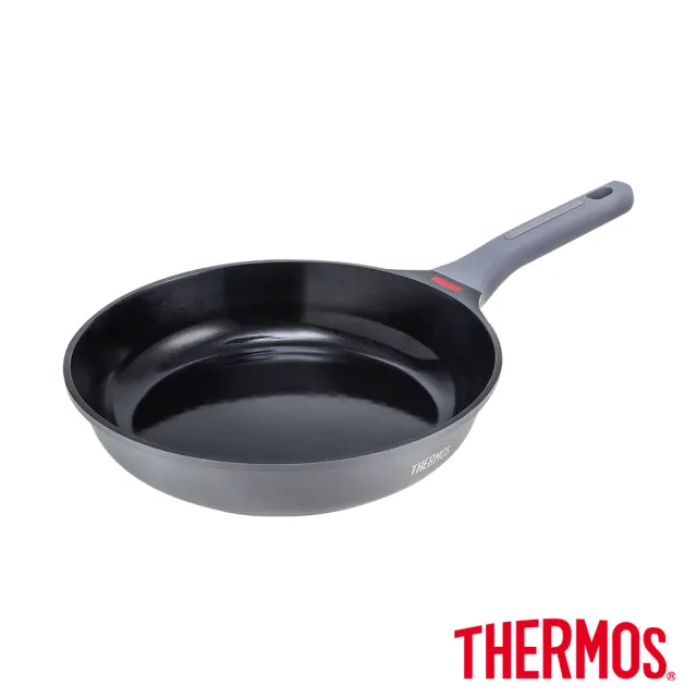 【THERMOS 膳魔師】獨家2入_mo獨家新一代星曜不沾鍋單柄壓鑄平底鍋28cm+雙耳湯鍋24cm(TFC-F28N+TFC-W24N)