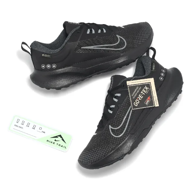 【NIKE 耐吉】越野跑鞋 Juniper Trail 2 GTX V2 男鞋 女鞋 黑 防水 戶外 機能 運動鞋(HM9734-001)