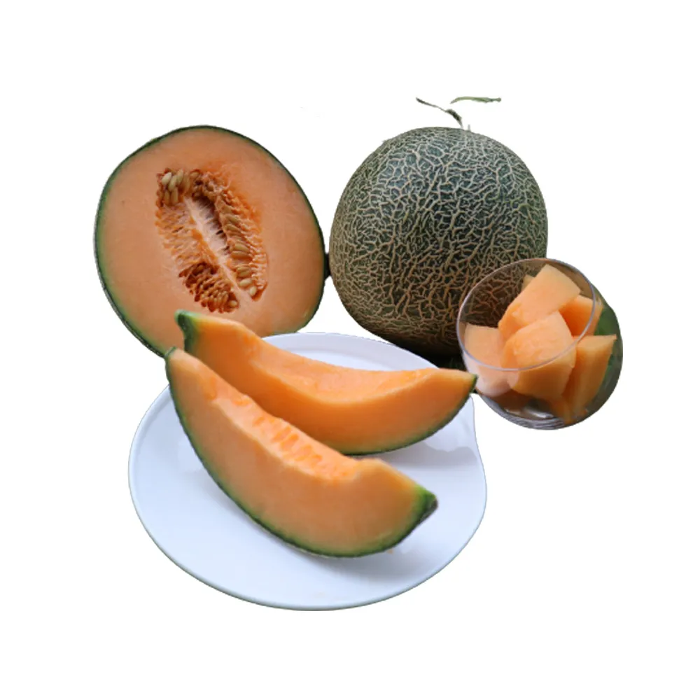 【阿成水果】台南南鯤鯓紅肉哈密瓜2粒/3.5kgx1盒(果肉厚實甜美_冷藏配送)