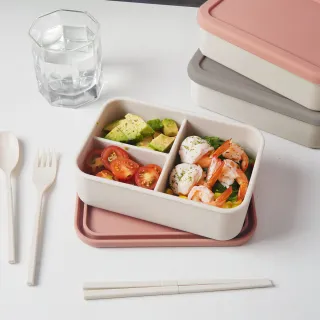【Homely Zakka】北歐風高顏值撞色長方型享瘦減脂211餐盒/分隔便當盒_3色任選(微波爐加熱 減脂便當盒)
