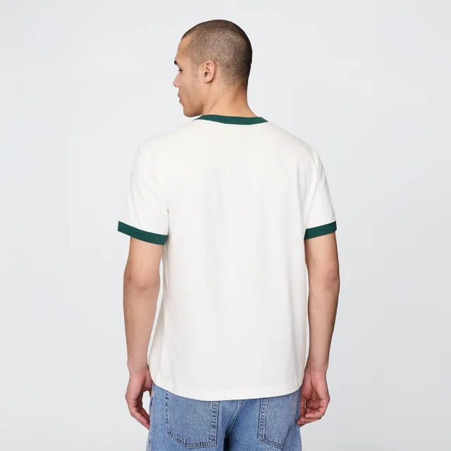 【GAP】男裝 Gap x Oasis聯名 純棉印花圓領短袖T恤-白色(767478)