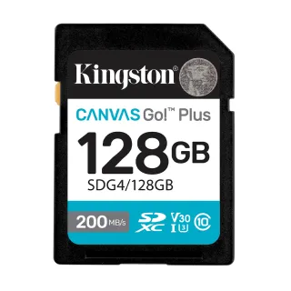 【Kingston 金士頓】Canvas Go! Plus SD 128GB 記憶卡(SDG4/128GB)