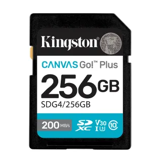 【Kingston 金士頓】Canvas Go! Plus SD 256GB 記憶卡(SDG4/256GB)
