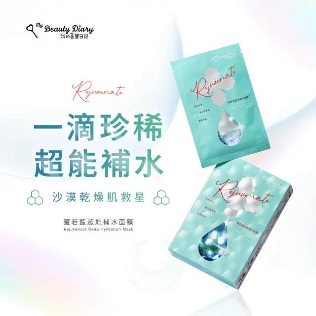 【我的美麗日記】官方直營 蜜若藍超能補水面膜 5入