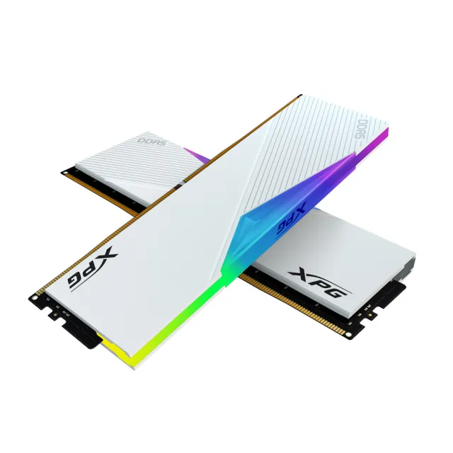 【ADATA 威剛】LANCER RGB DDR5 6000 32GBx2 電競桌上型記憶體 白 (AX5U6000C3032G-DCLARWH)