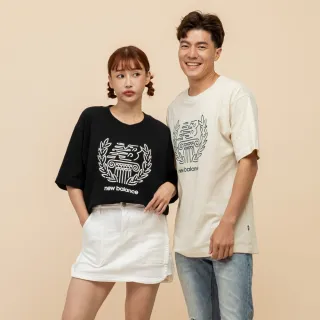 【NEW BALANCE】NB 藝術家聯名希臘風格短T/短袖上衣_男性_黑/杏_MT51974BK_MT51974LIN(美版 版型偏大)