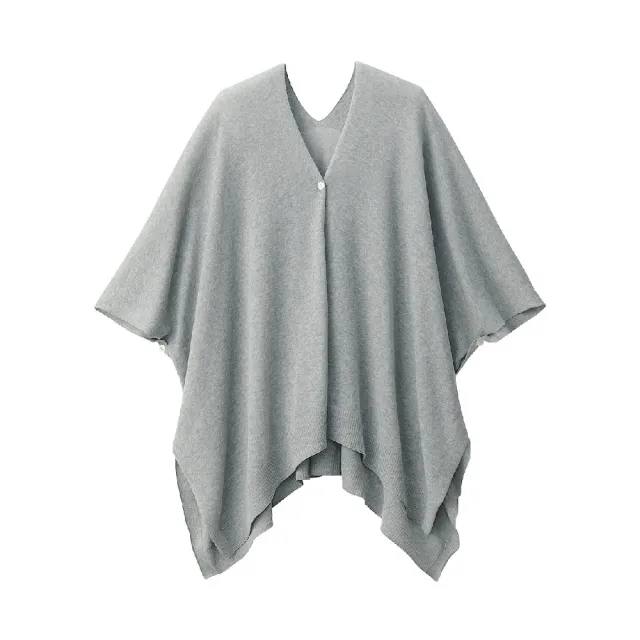 【MUJI 無印良品】棉強撚附扣短外套式披肩(共6色)