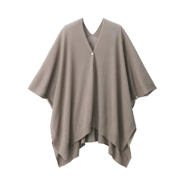 【MUJI 無印良品】棉強撚附扣短外套式披肩(共6色)