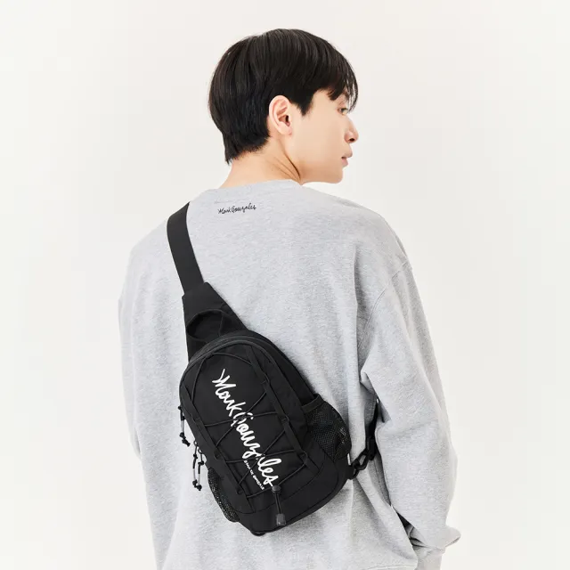 【Mark Gonzales】MG LOGO 單肩包 -黑色(附小天使鑰匙圈)