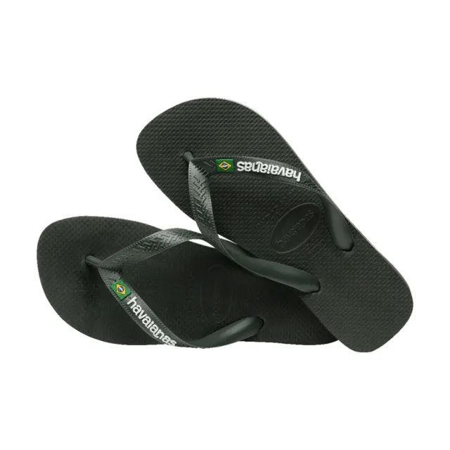 【havaianas 哈瓦仕】拖鞋 男鞋 女鞋 夾腳拖 巴西國旗 Brasil Logo 綠 4110850-5983U(哈瓦士)