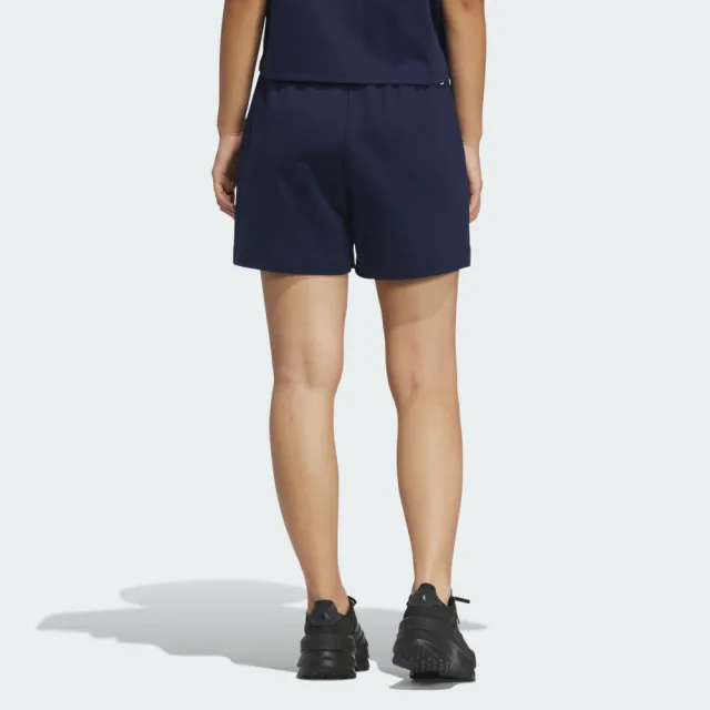 【adidas 愛迪達】短褲 女 運動褲 亞規 VER KN SHORTS 藍 JZ5847(L5053)