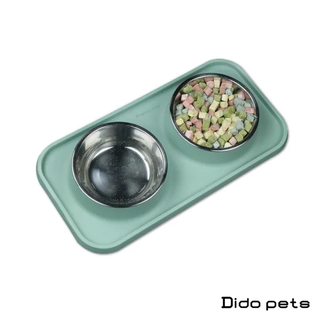 【Dido pets】不鏽鋼防打翻寵物碗 寵物餐桌(PT248)