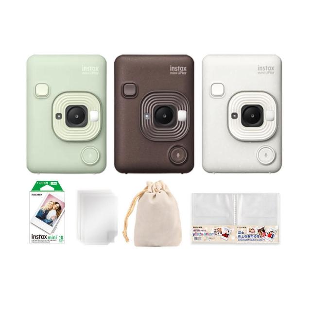 【FUJIFILM 富士】Instax Mini Liplay 拍立得相機(送10張底片束口袋相冊超值組)