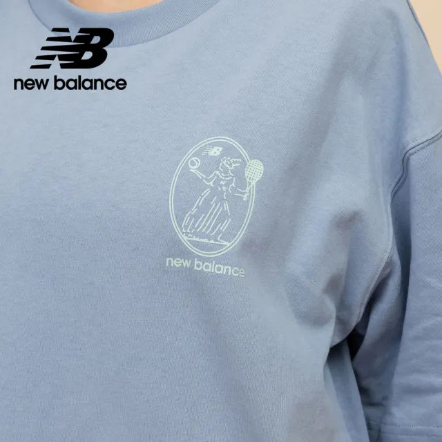 【NEW BALANCE】NB 藝術家聯名希臘風個短T/短袖上衣_女性_白/藍紫_WT51940DUS_WT51940WT(美版 版型偏大)