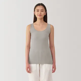 【MUJI 無印良品】女清爽舒適棉質附吸汗墊片坦克背心(共4色/無罩杯)