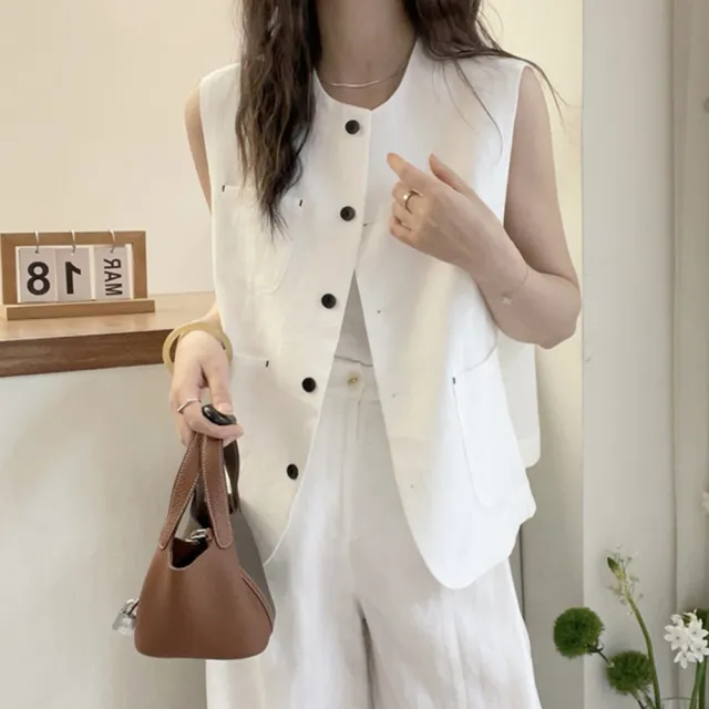 【ACheter】日系復古藍色馬甲休閒百搭牛仔背心短版外套#124332(5款任選)