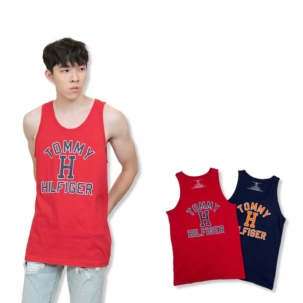 【Tommy Hilfiger】設計款 背心 湯米 無袖 男生上衣  大尺碼  細肩  純棉 保證正品(背心9806DB5)