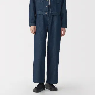 【MUJI 無印良品】MUJI Labo女和紙混丹寧長褲