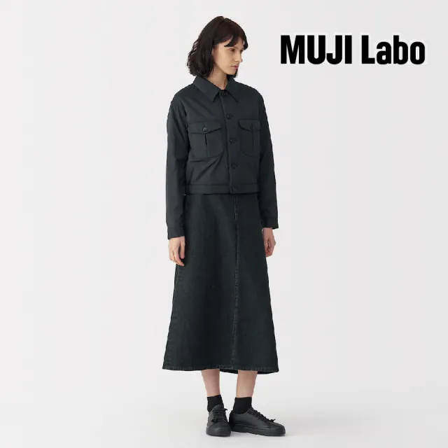 【MUJI 無印良品】MUJI Labo女和紙混丹寧裙