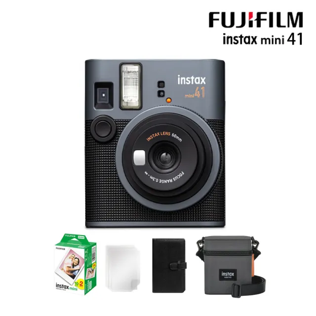 【FUJIFILM 富士】instax mini 41 拍立得相機 原廠公司貨(原廠相機包20張底片超值組合)