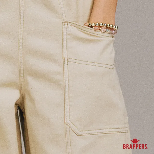【BRAPPERS】女款 冰膚美丹寧系列-冰膚美高腰微彈大直筒褲(卡其)