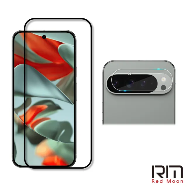 【RedMoon】Google Pixel 9 Pro XL/Pixel 9a/Pixel 9 Pro/Pixel 9 手機保護貼2件組 9H玻璃保貼+厚版鏡頭貼