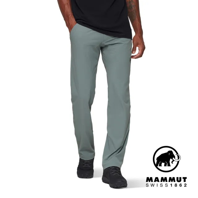 【Mammut 長毛象官方直營】Hiking V Pants Men 防曬彈性健行長褲 地層灰藍 男款 #1022-02520