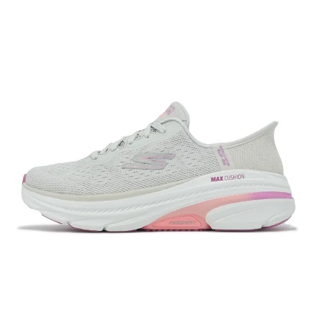 【SKECHERS】慢跑鞋 Max Cushioning Arch Fit 2 Slip-Ins 女鞋 灰粉 瞬穿 厚底(128947-GYPR)
