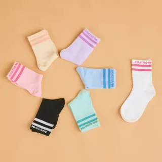 福利品AGATHA精梳棉中筒襪7+7雙(U)