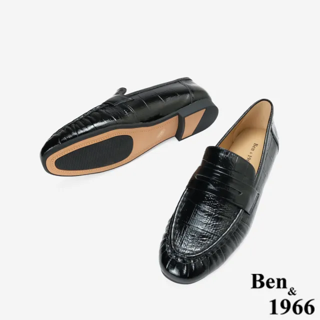 【Ben&1966】Ben&1966高級頭層牛皮簡約個性樂福鞋-25629
