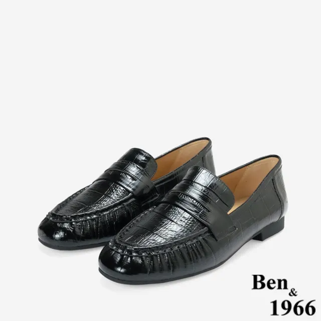 【Ben&1966】Ben&1966高級頭層牛皮簡約個性樂福鞋-25629