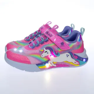 【SKECHERS】女童系列 燈鞋 UNICORN CHASER(302298LPKMT)