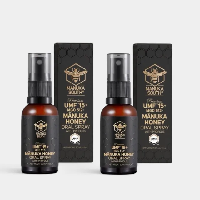 【MANUKA 麥盧卡】紐西蘭麥蘆卡UMF15+蜂膠精華液態食品-噴霧型 - 兩入組(蜂膠 UMF15+)