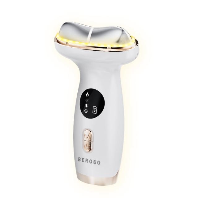 【Beroso 倍麗森】緊無痕7D光雕緊緻美容儀(溫感 緊緻拉提 精華導入 臉部美容儀 美頸 頸紋 雙11)