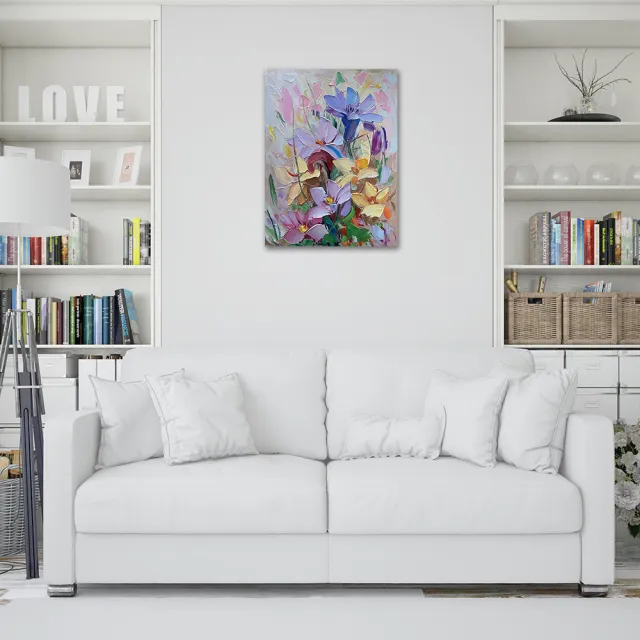 【御畫房】當代國家級展覽畫家 抽象系列手繪油畫60×80cm(DB-068)