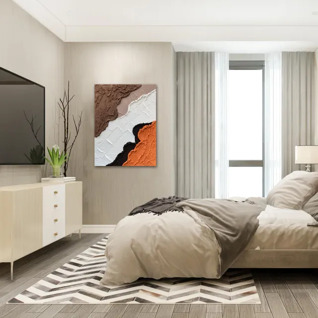 【御畫房】當代國家級展覽畫家 抽象系列手繪油畫60×80cm(DB-077)
