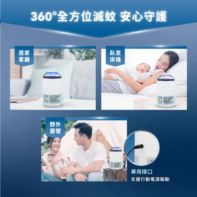 【Philips 飛利浦】PAS241 K2雙頻吸入式捕蚊燈