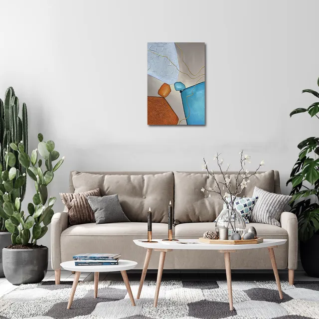 【御畫房】當代國家級展覽畫家 抽象系列手繪油畫70×100cm(DB-122)