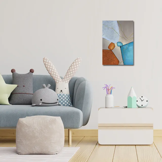 【御畫房】當代國家級展覽畫家 抽象系列手繪油畫70×100cm(DB-122)