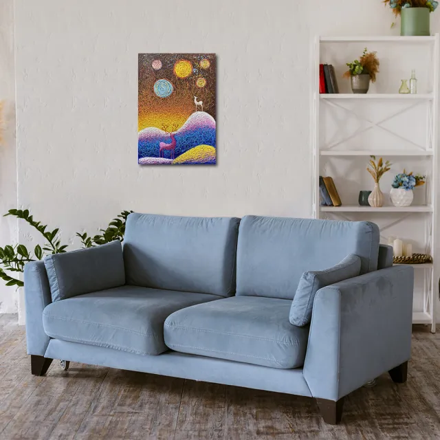 【御畫房】當代國家級展覽畫家 抽象系列手繪油畫70×100cm(DB-118)
