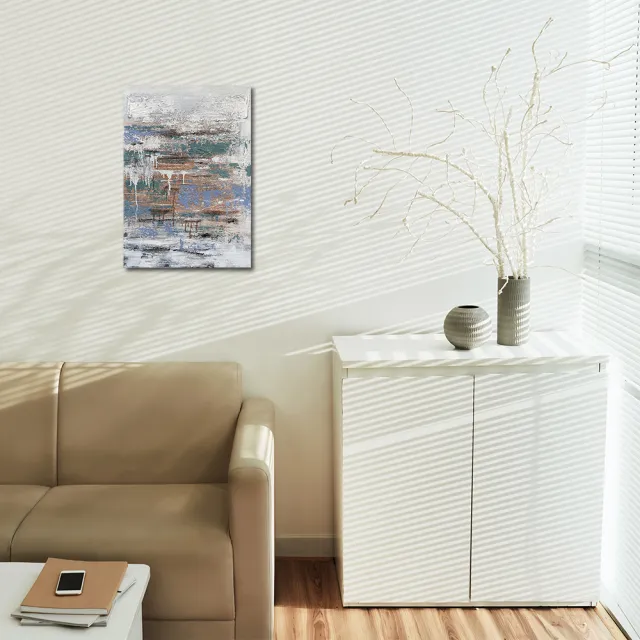 【御畫房】當代國家級展覽畫家 抽象系列手繪油畫70×100cm(DB-136)