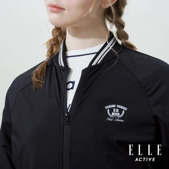 【ELLE ACTIVE】女款 冰絲涼感輕薄外套-黑色(EA25S2W6102-99)