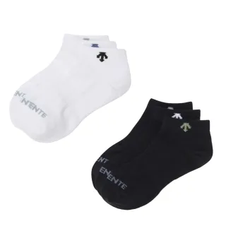 【DESCENTE】迪桑特 中性 基本款運動襪 3入組(黑色/白色)