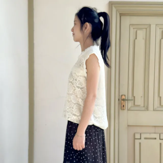 【Hana Mokuba】花木馬日系女裝刺繡花邊小立領日系感上衣(上衣)
