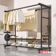 【Ashley House】2.5米鋁合金防水防鏽防風荷重摺疊X型雙桿伸縮曬衣架(晾衣架 曬衣桿 伸縮晾衣架 掛衣架)