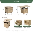 【IHouse】匠木 MIT免組裝移動升降小茶几/餐桌(60*60)