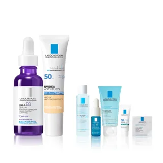 【理膚寶水】全新上市美白潤色防曬雙入組★最強淡斑科技 MELA B3 淡斑淨亮精華+全護清爽防曬液 潤色30ml