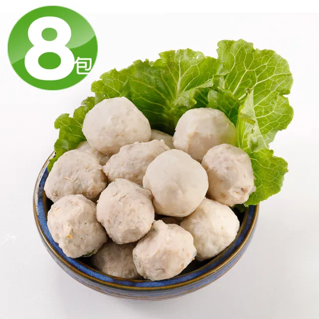 【華得水產】東港黑鮪魚丸8包組(300g/包)